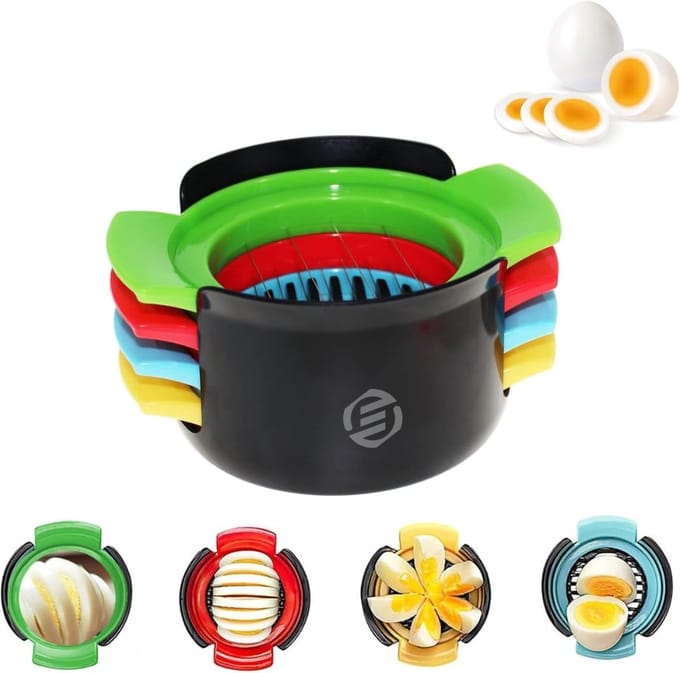 Equivera Eiersnijder - Eiersnijer - Eier Snijder - Eiersnijders - Champignonsnijder - Keukenbenodigdheden - Keuken Accessoires - Eiergereedschap - Egg Slicer