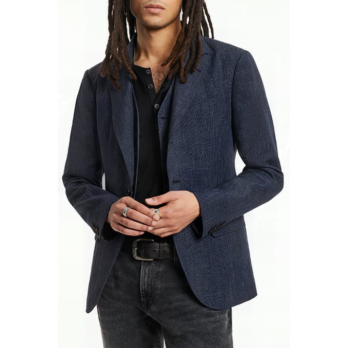 John Varvatos Slim Fit Notch Lapel Jacket With Flap Po Ink Blue Größe: 46 | Blazer Outlet | Herren | Blau