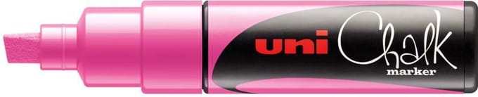 Uni Chalk Marker 8K Roze Fluo