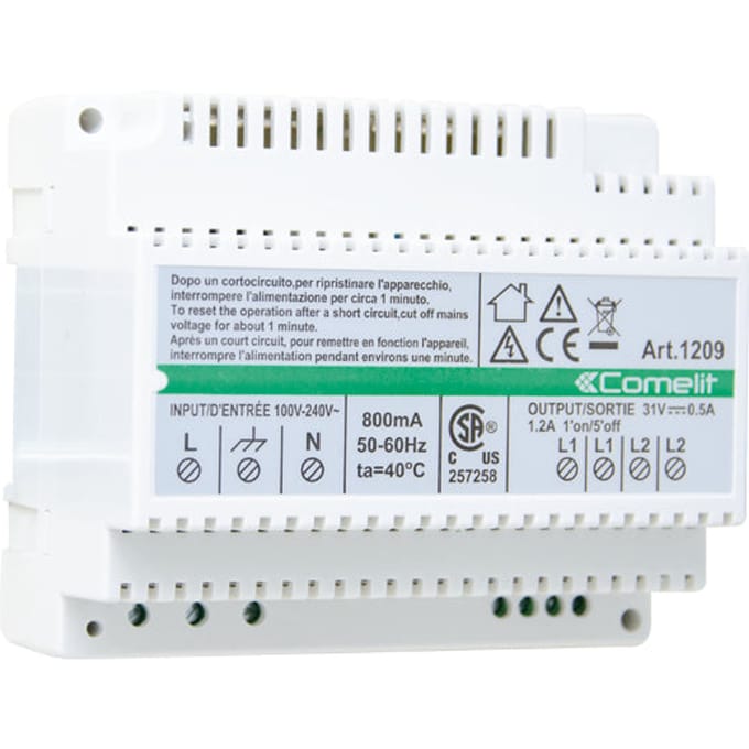 Comelit 1209 Simplebus2 Video Kit Voeding 33VDC - 1209