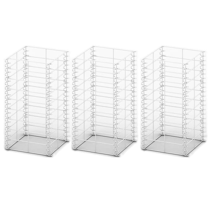 vidaXL - 3-delige - Schanskorfset - 25x25x50 - cm - gegalvaniseerd - draad