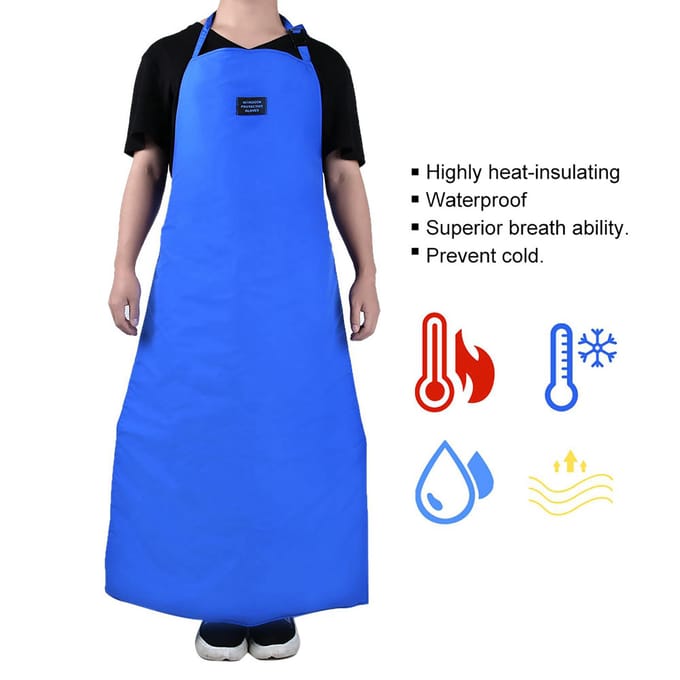 Veiligheid CryO Schort Cryogeen Ultra Lage Temperatuur Schort Stikstof Beschermend Blauw(100*65.5cm) blue
