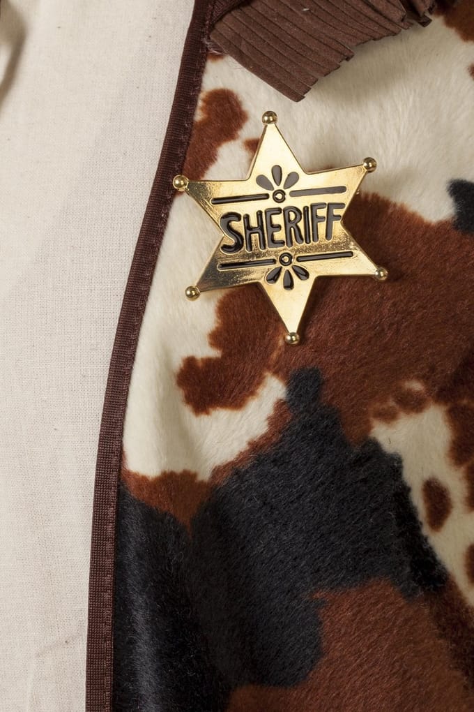 Sherrifster metaal met klip goud