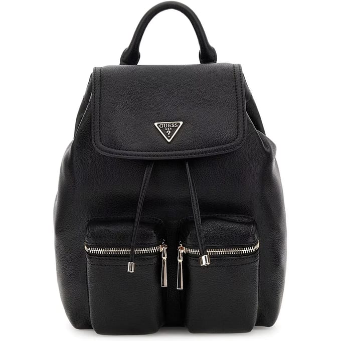 GUESS vrijetijdsrugzak rugzak Manhattan II Flap Backpack Black zwart