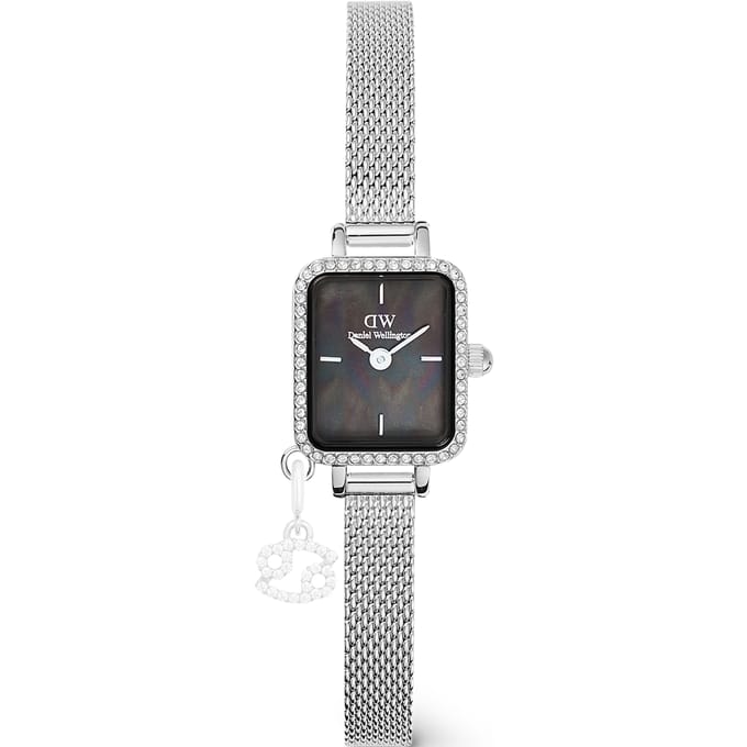 Daniel Wellington DW Watch Quadro Mini Crystal Zodiac Sterling 15.4x18.2mm Silver