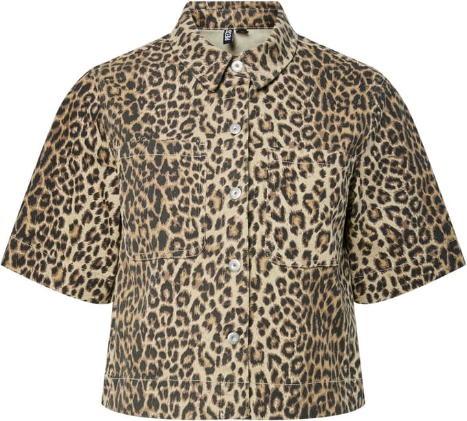 PIECES - PCSALUME SS DENIM SHIRT - Dames - Blouses