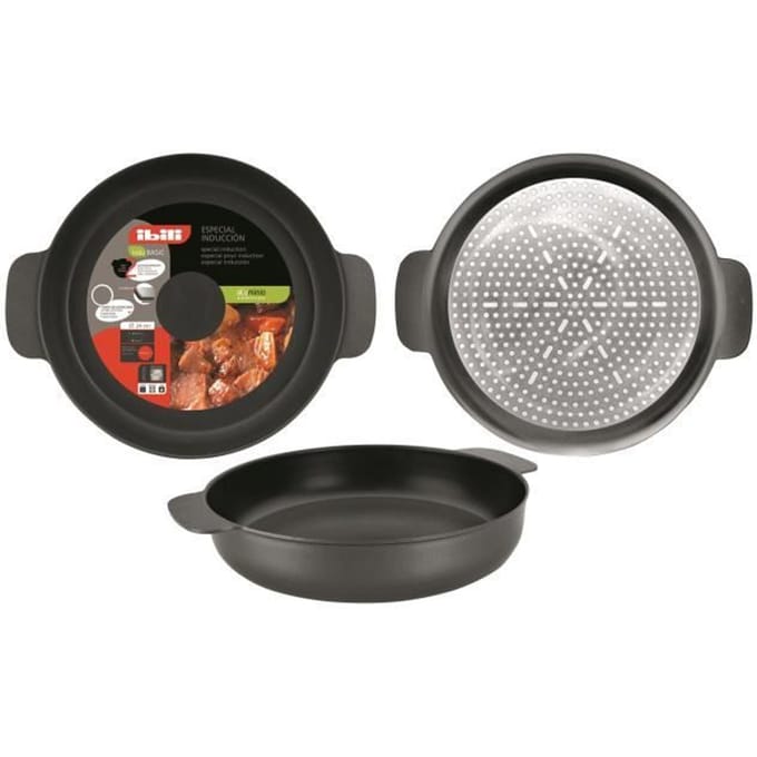 Plat à portions - IBILI - Indubasic - 20 cm - Aluminium antiadhésif - Compatible induction