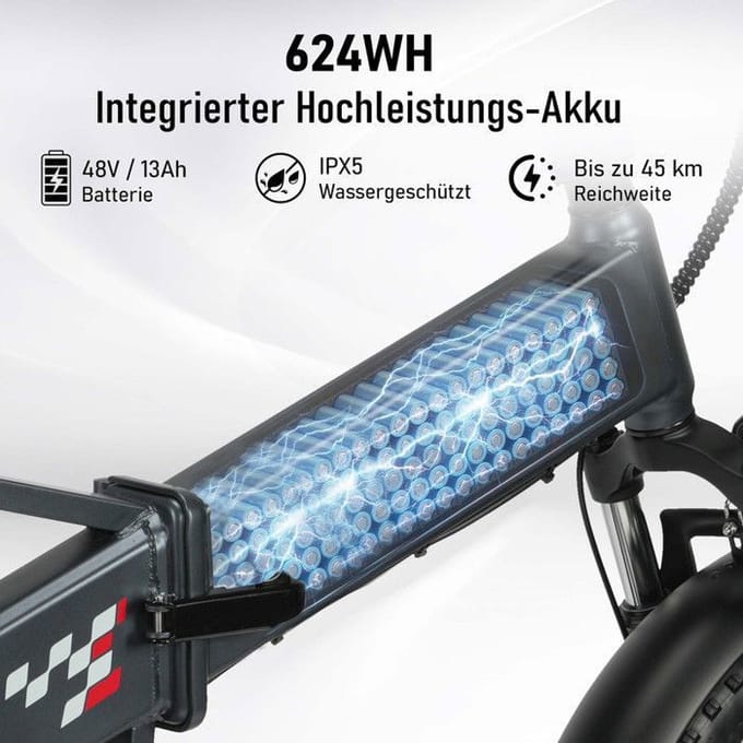 Elektrische fiets - Maxtron Paloris - Motor 500 W - Batterij 48V 13Ah - Actieradius 45 km grijs
