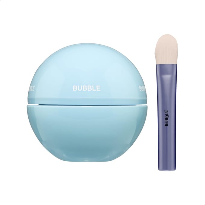 Bubble - Skincare Come Clean Clay Face Mask w/ Brush - For All Skin Types - Vegan- Vitamine E - 45ml
