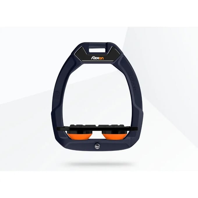 Veilige paardrijbeugels Plat Grip Groen/Zwart/Oranje Flex-On Safe-On