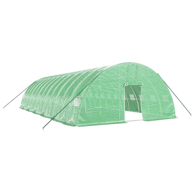 vidaXL - Tuinkas - met - stalen - frame - 72 - m² - 12x6x2,85 - m - groen