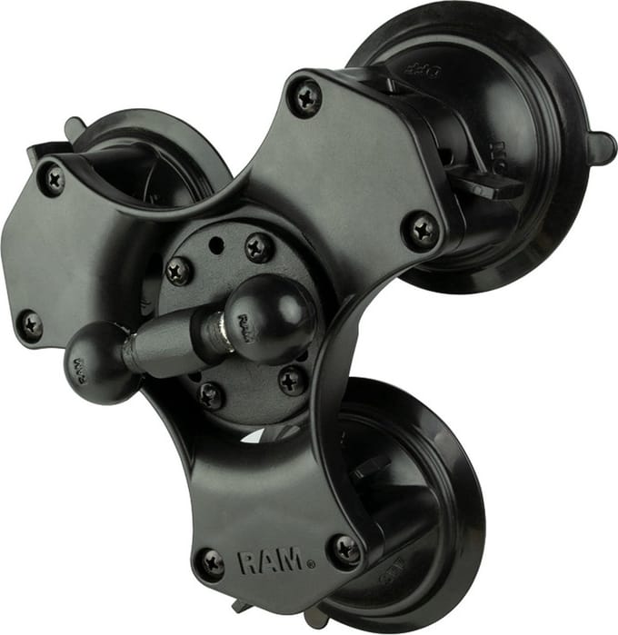 Twist-Lock™ drievoudige zuignap, dubbele b-maat balbasis