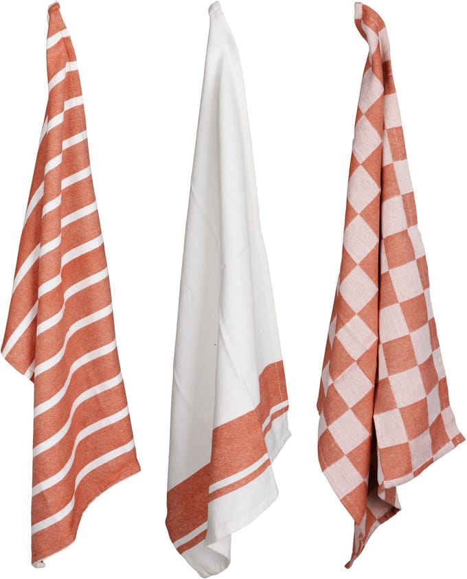 Stoff Keukenhanddoek Rust Set3 50x70cm