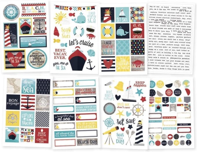 Simple Stories: Cruisin' Stickers 4"X6" 8/Pkg (RUI10652)