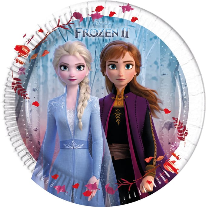 Vegaoo - 8 kleine Frozen 2 kartonnen bordjes