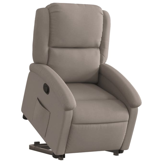 Vidaxl Verstelbare Fauteuil, Kleur Taupe, Bekleed met Stof