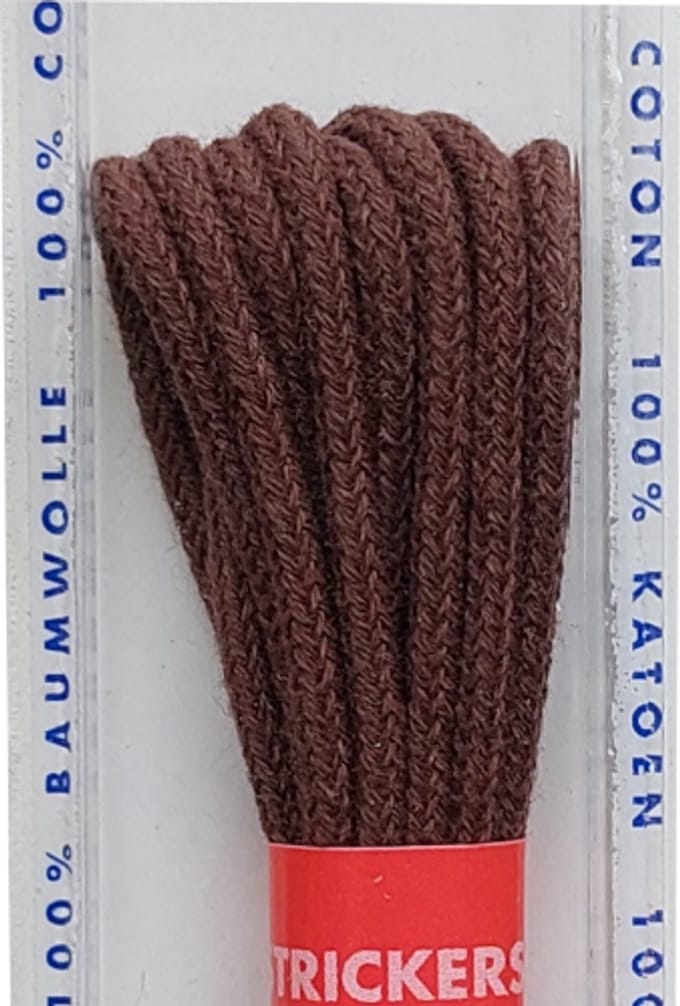 GVS Veter - Middel Bruin - Dun Rond - Lengte 120 cm - Dikte 2,5 mm - Schoenveter