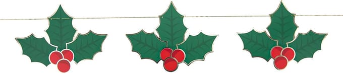 PARTYPRO - Kerst hulst slinger 3m van karton