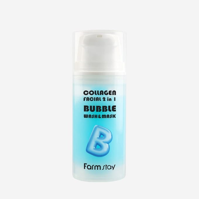 Farmstay - Collagen Facial 2 in 1 Bubble Wash & Mask 100ml