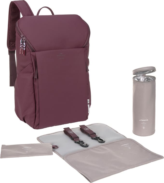 Lässig Luiertas Green Label Slender Up Backpack Rugzak deep red