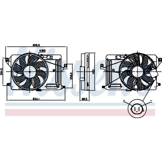 Koelventilatorwiel, motorkoeling NISSENS 85917