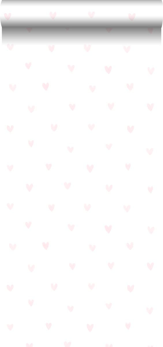 Walls4You behang confetti hartjes licht roze - 935300 - 53 cm x 10,05 m