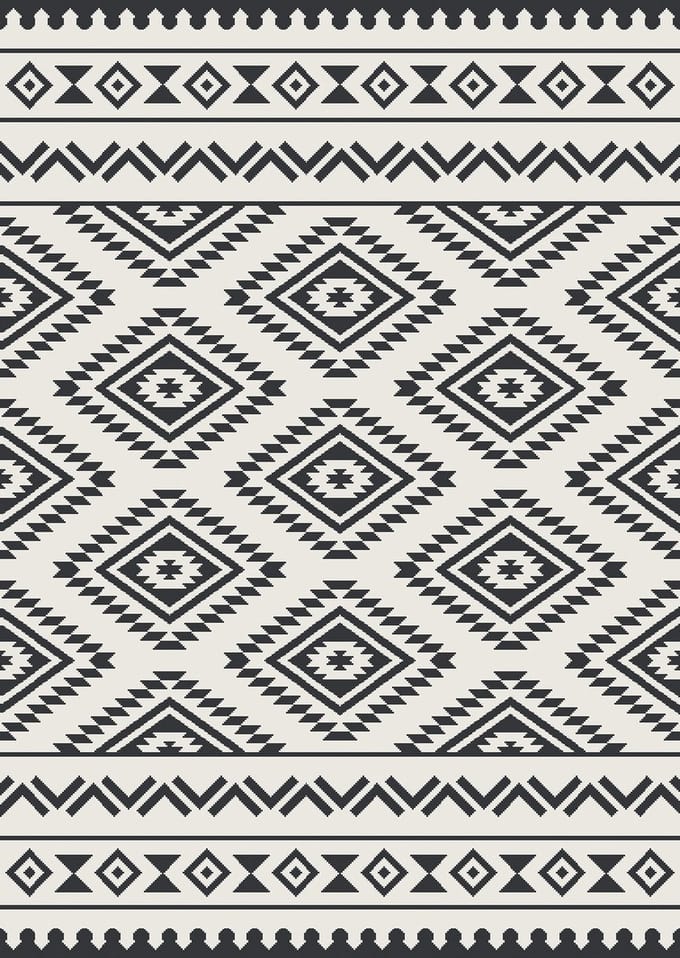 Eurotrail Relax Mat - 200*270cm - Wit Zwart - Tenttapijt
