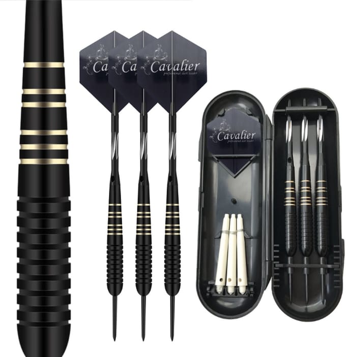 Dartset Met Zwarte Gebeeldhouwde Pijlenstangen - Complete Doosvolle Darts Set