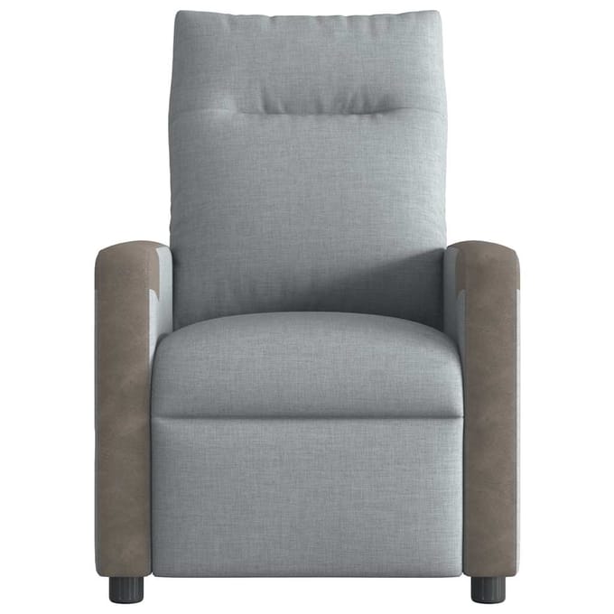 vidaXL - Fauteuil - verstelbaar - stof - lichtgrijs
