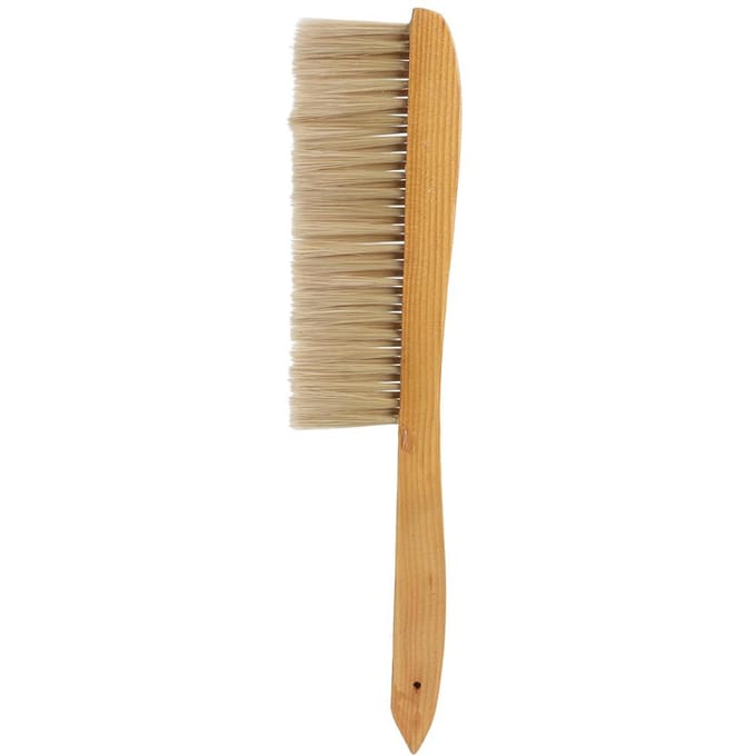 Brosse d'apiculture à double rangée et à long manche, outil de nettoyage et de balayage de ruche beige