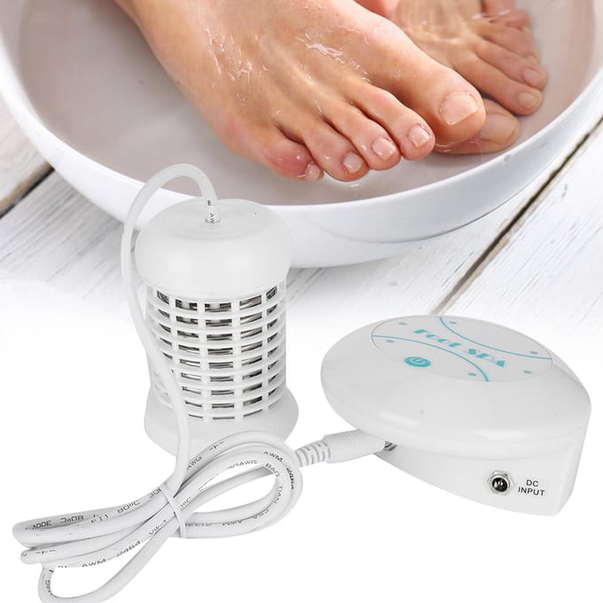 Mini Machine de Bain de Pieds Portable à Ions Instrument pour Usage Domestique US Plug white