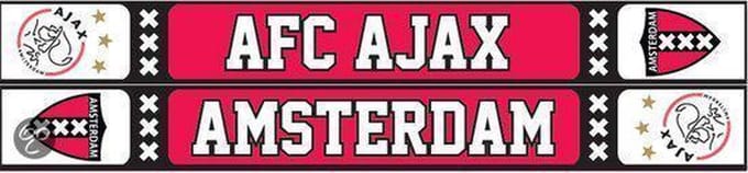 Sjaal zwart-rood met Ajax in wit