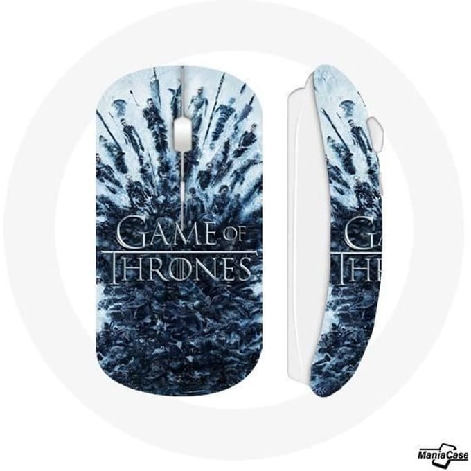 Draadloze Muis - Game of Thrones - Seizoen 8 - Kleur Grijs - Wifi USB Stick - Compatibel met Mac en PC