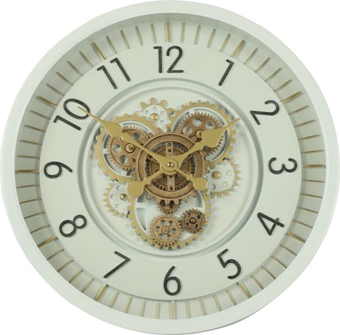 Countryfield Wandklok Celestial metaal Ø46CM wit