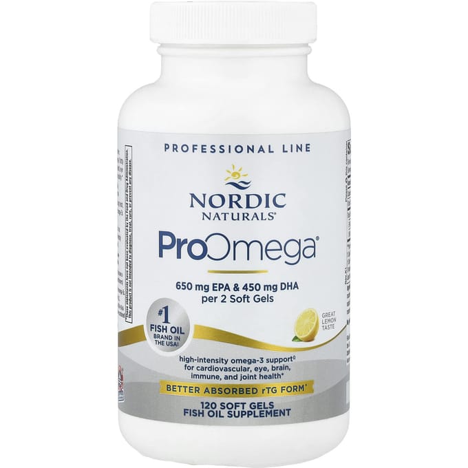 Nordic Naturals, Pro Omega, Citroen, 1.000 mg, 120 softgels