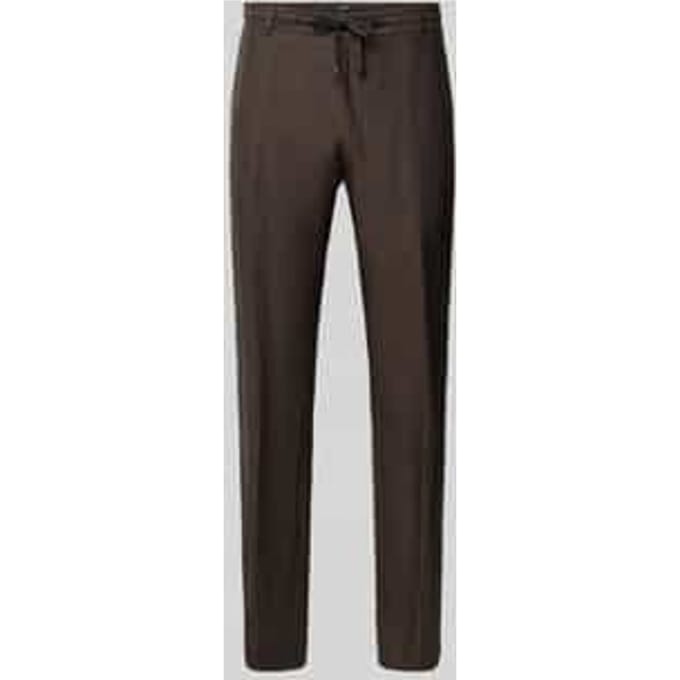 slim fit linnenbroek met tunnelkoord model 'Sake'