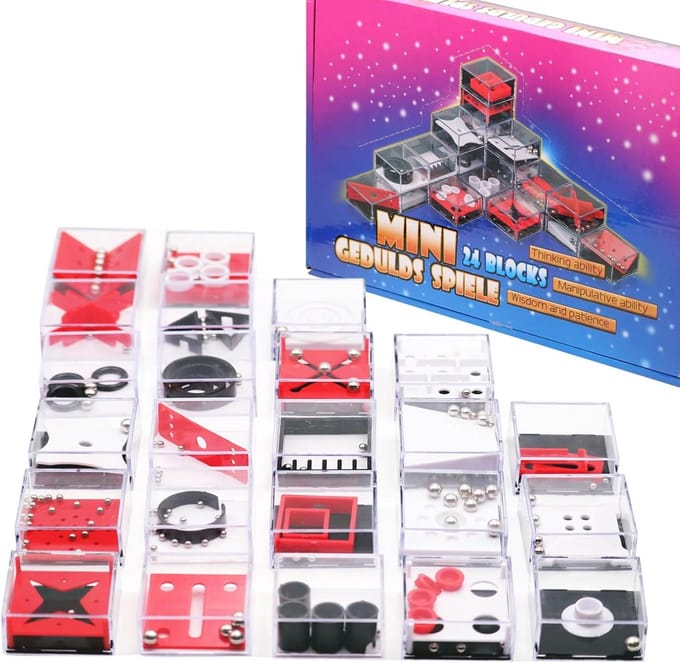 24 Stuks Mini Labyrint Puzzels - Intelligentie Speelgoed voor Kinderen