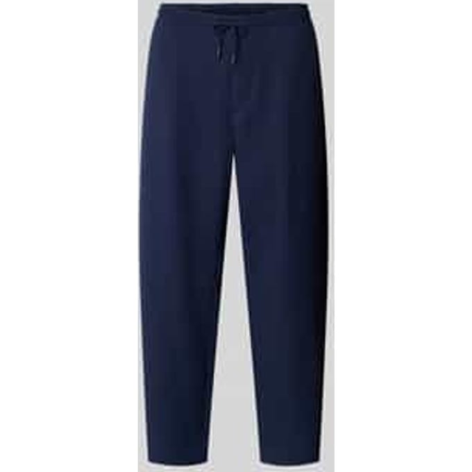 Broek met elastische tailleband in plissélook