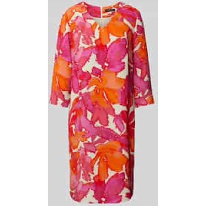 Knielange jurk met all-over print