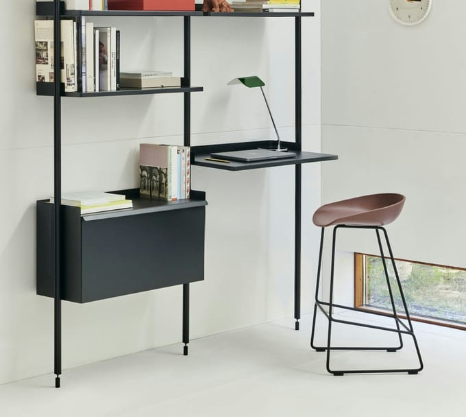 HAY About a Stool AAS 38 - white 2.0 - wit - Standaard glijders kunststof - Zithoogte 65 cm