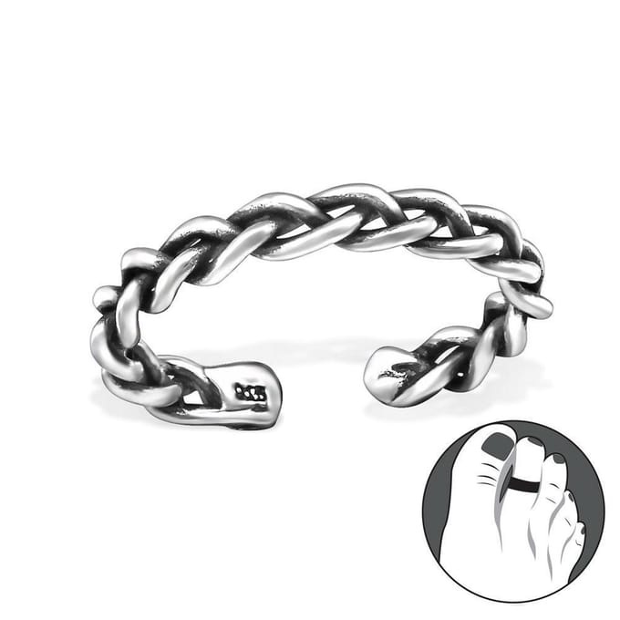 Montebello Teenring Aleka - 925 Zilver Geoxideerd - 2mm