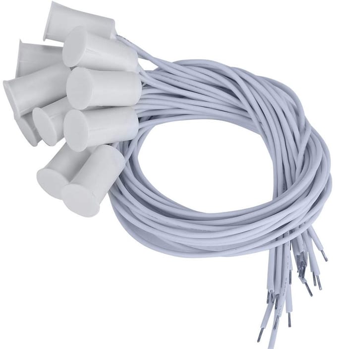 Draadloze Deur- en Raam Sensor, Magnetische Reed Switch, NC Ingebouwd voor Beveiligingssysteem, Set van 10