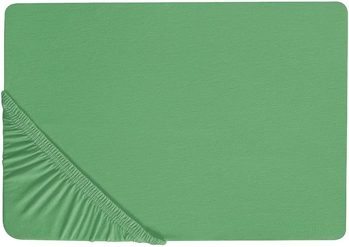 JANBU - Laken - Groen - 90 x 200 cm - Katoen