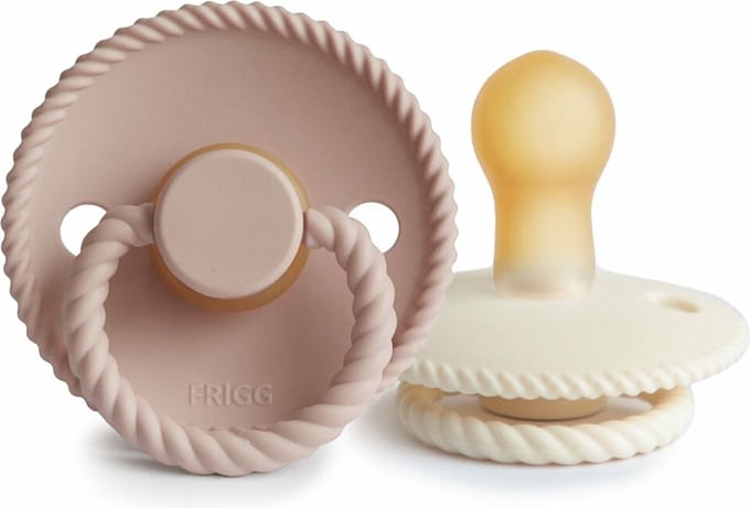 Frigg Fopspeen Rope Blush/Cream T1 0-6mnd (2 stuks)