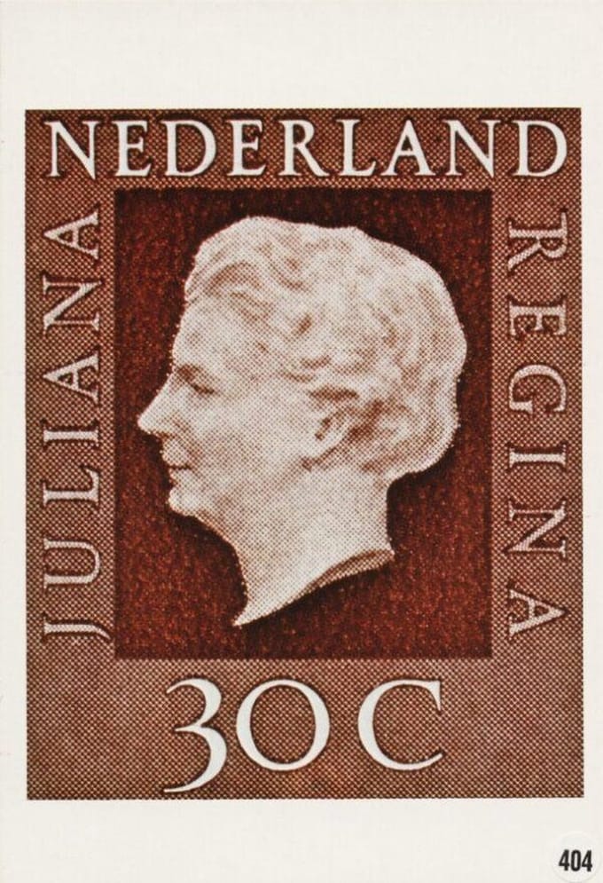 Briefkaart met afbeelding Juliana Regina postzegel