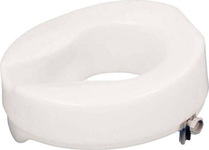 Aidapt Toiletverhoger 15 cm - Antibacteriële afwerking zonder deksel - Wit
