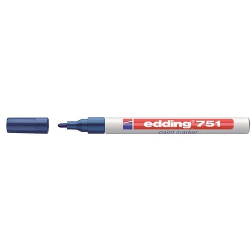 Paintmarker edding 751 op oliebasis 1-2mm blauw
