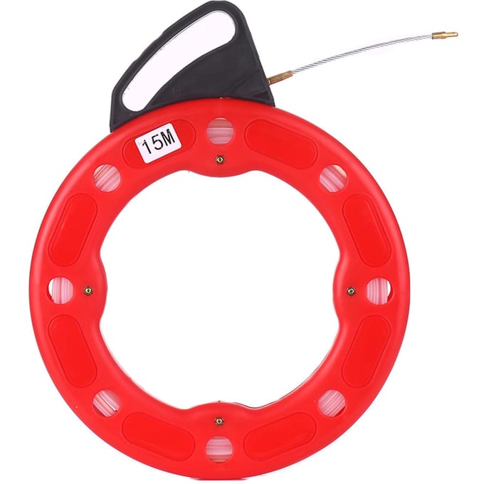30M Fiberglass Vislint Reel Puller Geleidende Elektrische Kabel Puller met Impact Case Elektrisch 15M