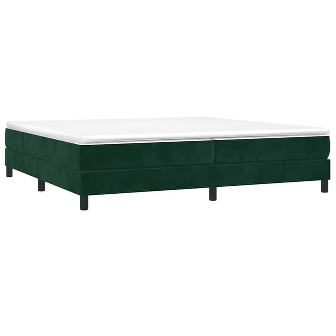 vidaXL - Boxspring - bed - 200x200 - cm - fluweel - donkergroen