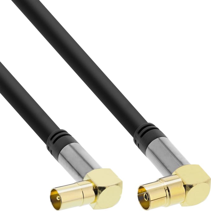 InLine 4G/LTE proof 4K Ultra HD IEC (m) - IEC (v) coaxkabel / haaks - 10 meter